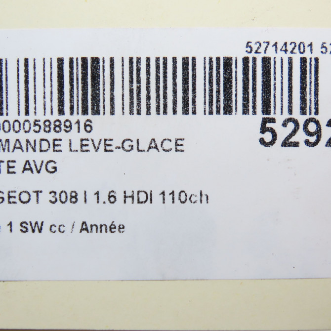 Commande lève-glace porte avant gauche occasion PEUGEOT 308 I Phase 1 SW 05-2008->03-2011 1.6 HDI 110ch 649026 6