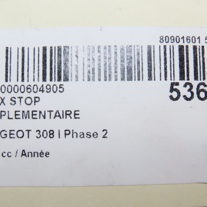 Feux stop supplementaire occasion PEUGEOT 308 I Phase 2 04-2011->11-2013 6350CR 5