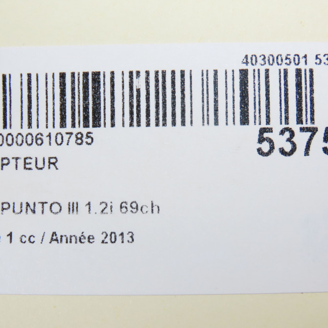 Compteur occasion FIAT PUNTO III Phase 1 01-2012->... 1.2i 69ch 52038994 6