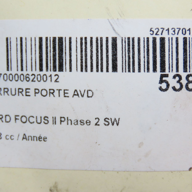 Serrure porte avd occasion FORD FOCUS II Phase 2 SW 01-2008->12-2010 5041662 6