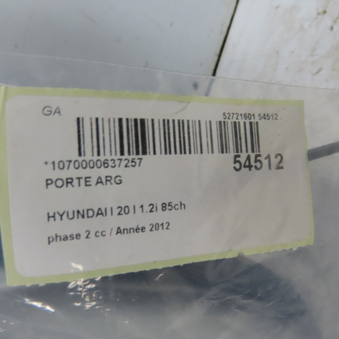 Porte arrière gauche occasion HYUNDAI I 20 I phase 2 06-2012->03-2015 1.2i 85ch 770034P000 5