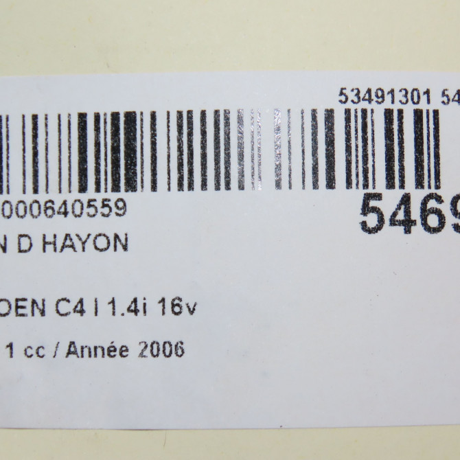Verin droit hayon occasion CITROEN C4 I Phase 1 11-2004->07-2008 1.4i 16v 8731J8 4