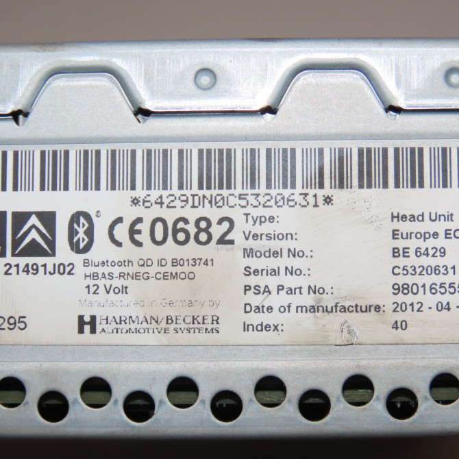 Autoradio occasion PEUGEOT 308 I Phase 2 04-2011->12-2014 1.6 E-HDI 112ch 3