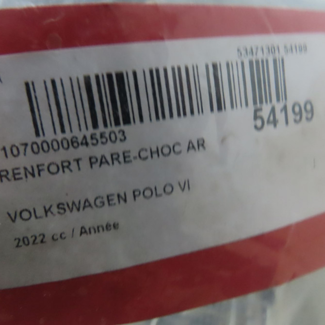Renfort pare-choc arrière occasion VOLKSWAGEN POLO VI 2G0807305 4