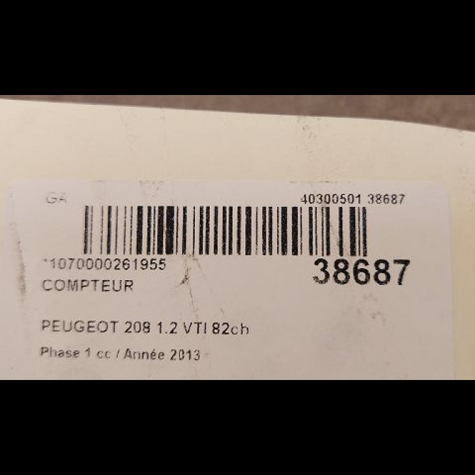 Compteur occasion PEUGEOT 208 208 Phase 1 2012-03-01->2015-09-30 1.2 VTI 82ch 9813868880 3