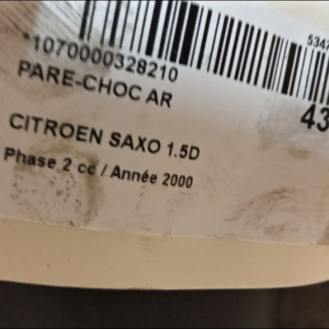 Pare-choc arrière occasion CITROEN SAXO Phase 2 09-1999->12-2004 1.5D 7410S5 3