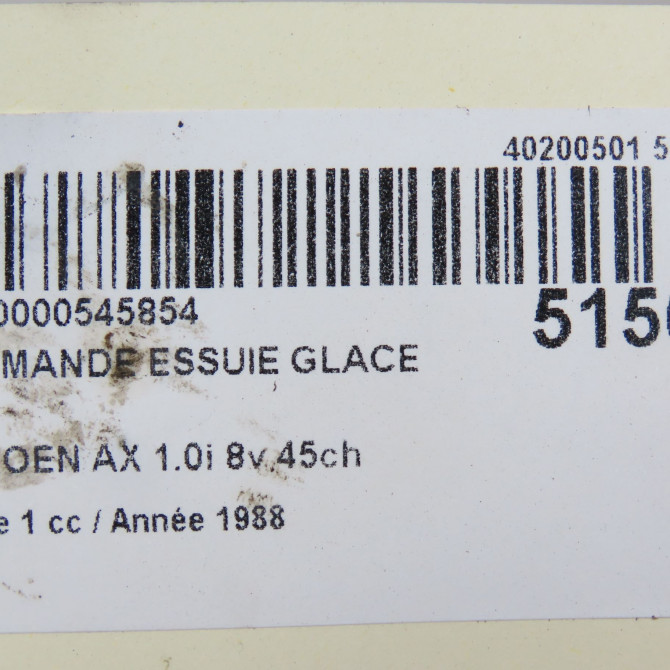 Commande essuie glace occasion CITROEN AX Phase 1 01-1987->06-1991 1.0i 8v 45ch 5
