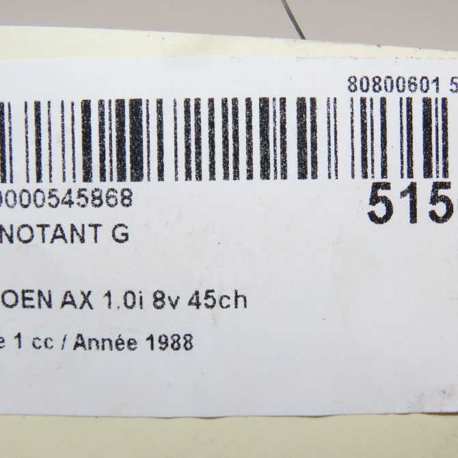 Clignotant gauche occasion CITROEN AX Phase 1 01-1987->06-1991 1.0i 8v 45ch 95643741 4