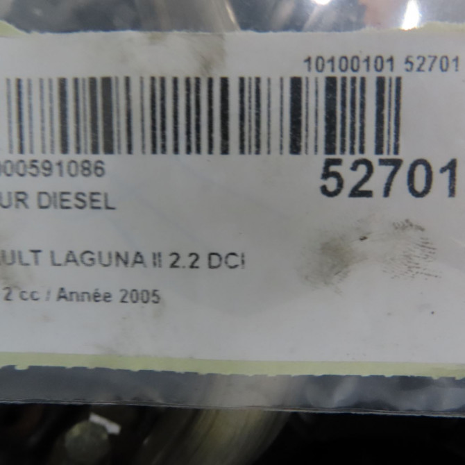 Moteur diesel occasion RENAULT LAGUNA II Phase 2 03-2005->09-2007 2.2 DCI 150ch 7701476346 6