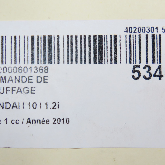 Commande de chauffage occasion HYUNDAI I 10 I Phase 1 03-2008->12-2010 1.2i 972500X030S4 5