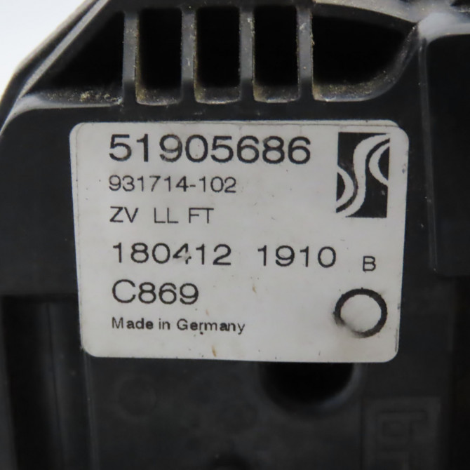 Serrure porte avg occasion FIAT PUNTO III Phase 1 01-2012->... 1.2i 69ch 52065094 5