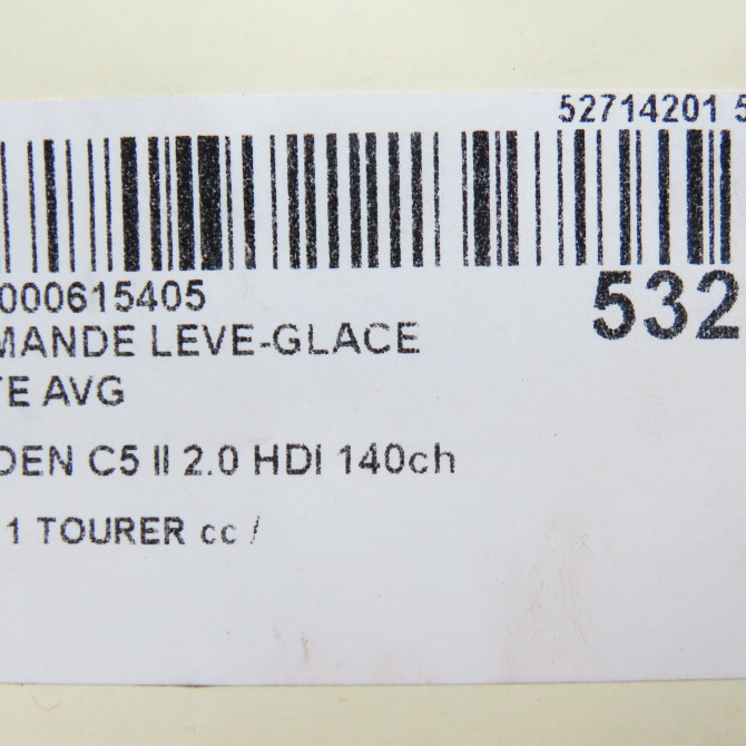 Commande lève-glace porte avant gauche occasion CITROEN C5 II Phase 1 04-1995->04-1999 2.0 HDI 140ch 6490Y6 7