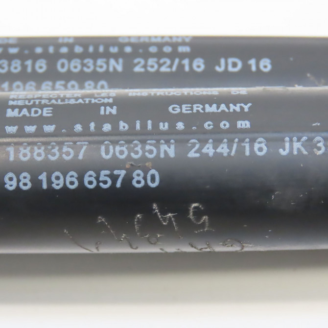 Verin droit hayon occasion CITROEN C4 PICASSO II Phase 2 09-2016->... 1.6 BLUEHDI 120ch 9841636680 3