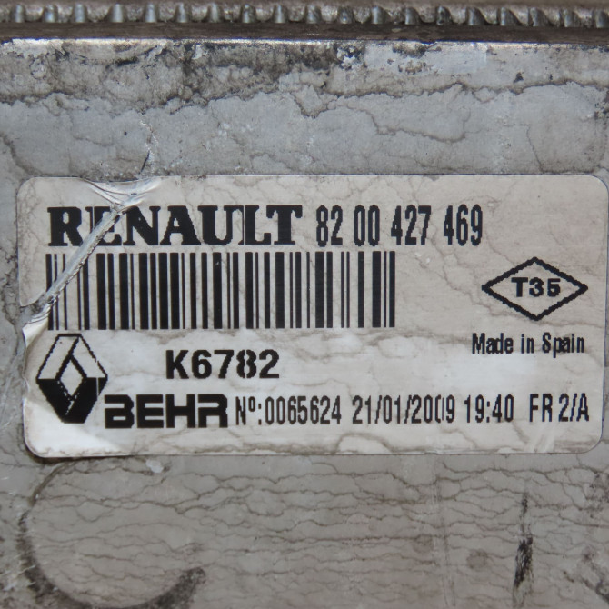 Echangeur air occasion RENAULT KANGOO II Phase 1 01-2008->03-2013 1.5 DCI 85ch 8200427469 3