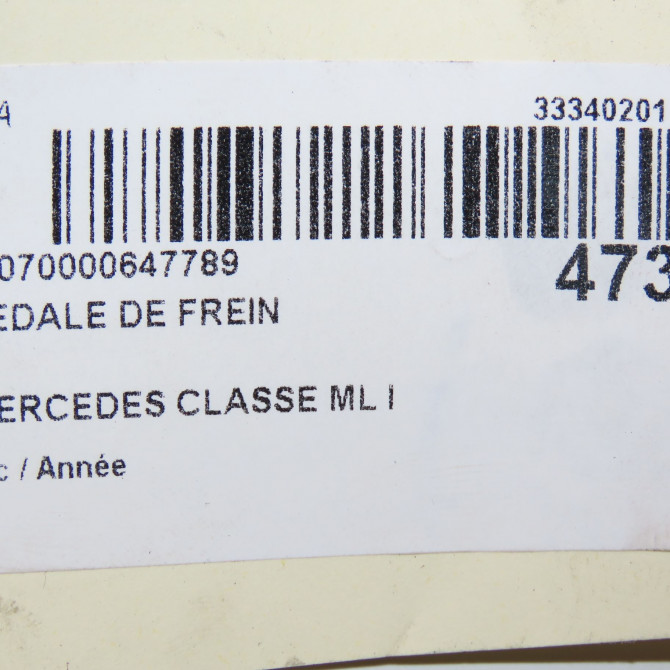 Pedale de frein occasion MERCEDES CLASSE ML I 8200740595 4