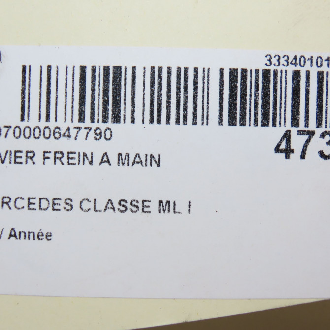 Levier frein a main occasion MERCEDES CLASSE ML I 8200964758 6