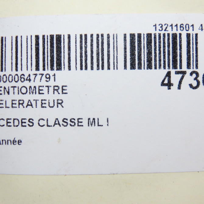 Potentiometre accelerateur occasion MERCEDES CLASSE ML I 5