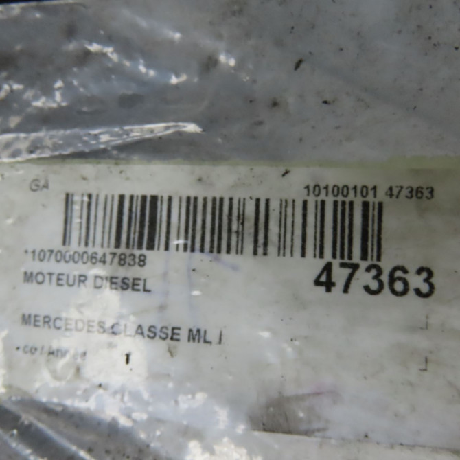 Moteur diesel occasion MERCEDES CLASSE ML I 8201246265 7