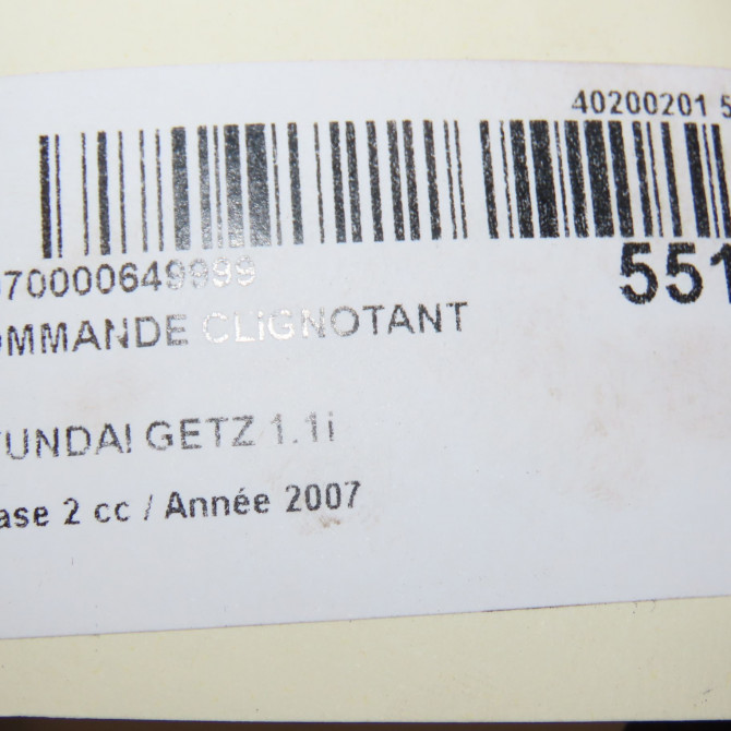 Commande clignotant occasion HYUNDAI GETZ Phase 2 11-2005->10-2010 1.1i 934101C200 5