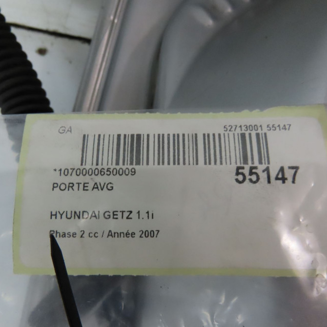 Porte avant gauche occasion HYUNDAI GETZ Phase 2 11-2005->10-2010 1.1i 760030B000 7