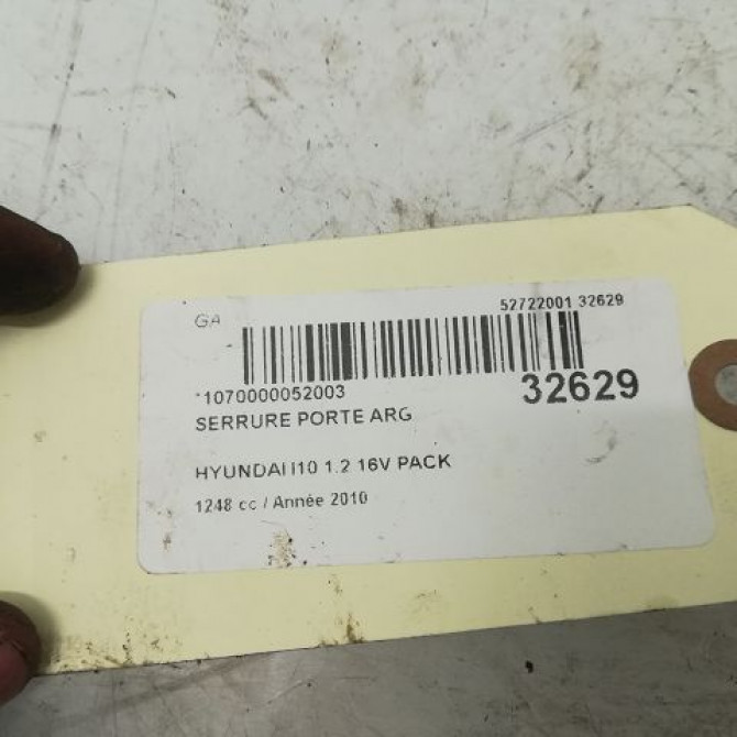Serrure porte arg occasion HYUNDAI I 10 I Phase 1 03-2008->12-2010 1.2i 814100X021 6