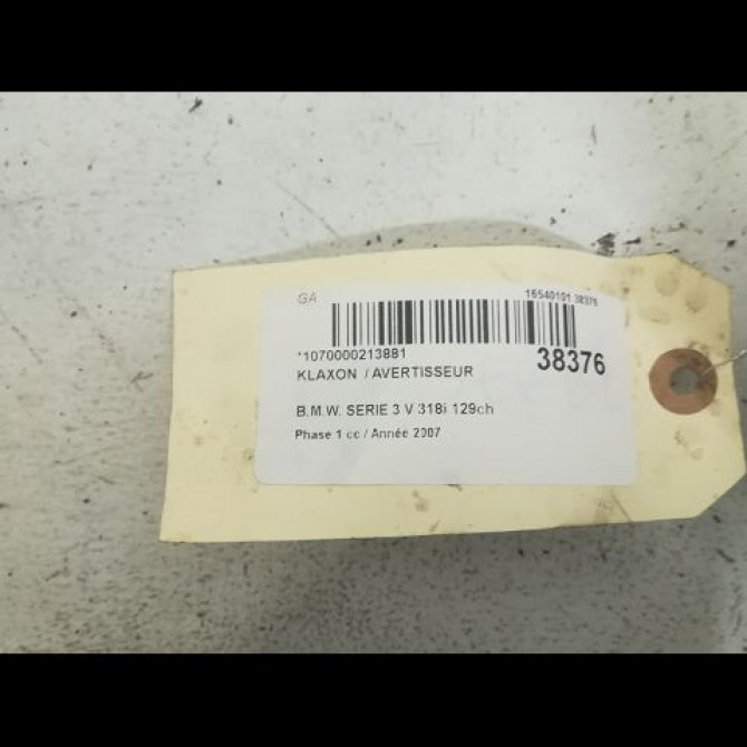 Klaxon  / avertisseur occasion B.M.W. SERIE 3 V Phase 1 03-2005->09-2008 318i 129ch 61337159420 3