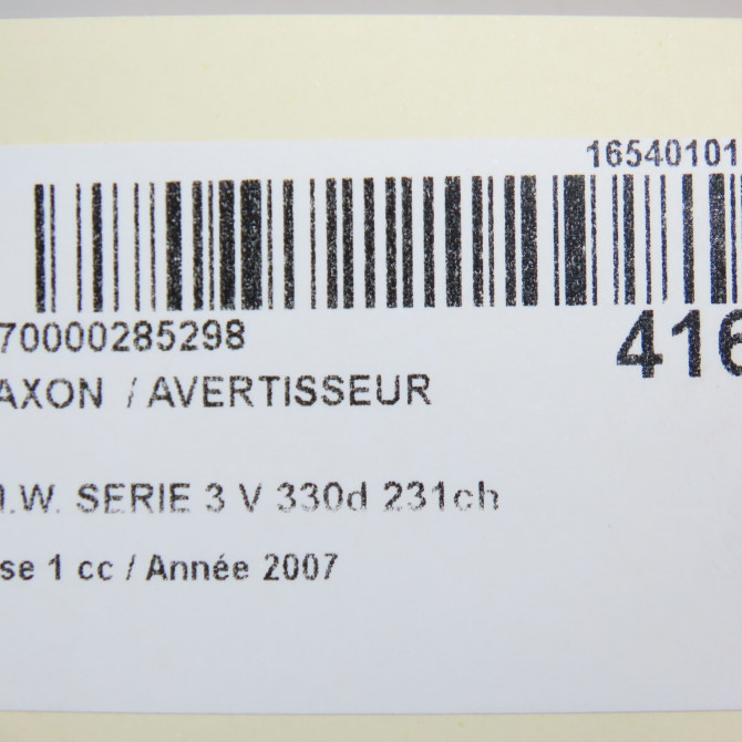 Klaxon  / avertisseur occasion B.M.W. SERIE 3 V Phase 1 03-2005->09-2008 330d 231ch 61337159420 6