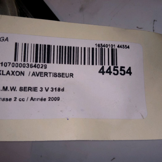 Klaxon  / avertisseur occasion B.M.W. SERIE 3 V Phase 2 09-2008->12-2011 318d 61337159420 4