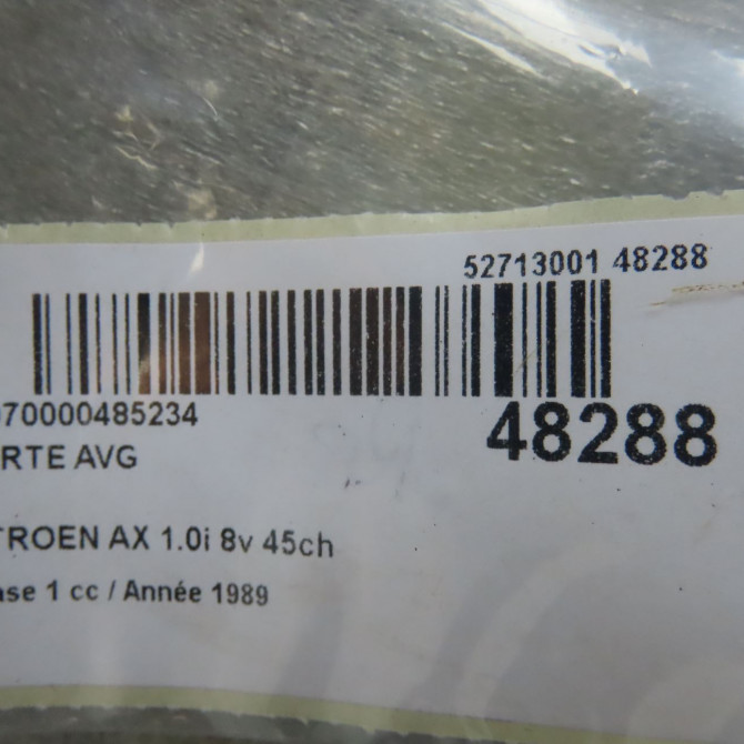 Porte avant gauche occasion CITROEN AX Phase 1 01-1987->06-1991 1.0i 8v 45ch 96101652 6