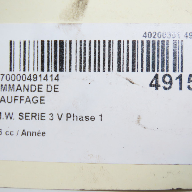 Commande de chauffage occasion B.M.W. SERIE 3 V Phase 1 03-2005->09-2008 64119199261 6