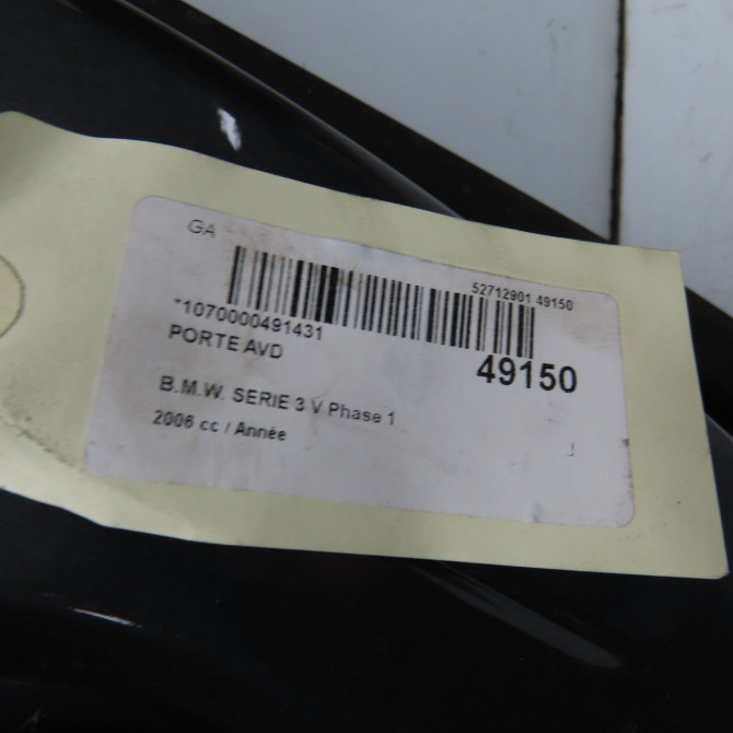 Porte avant droite occasion B.M.W. SERIE 3 V Phase 1 03-2005->09-2008 41517200570 5