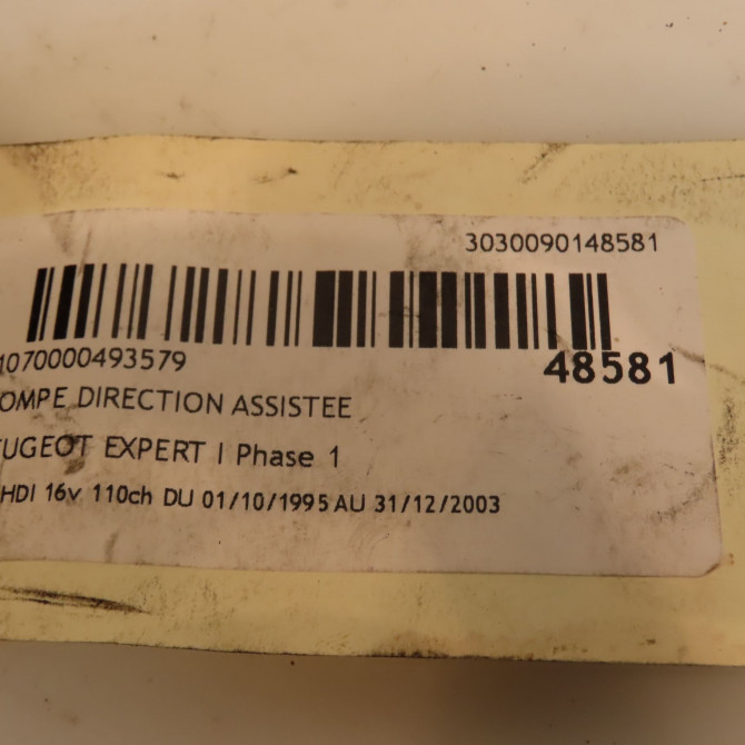 Pompe direction assistee occasion PEUGEOT EXPERT I Phase 1 10-1995->12-2003 2.0 HDI 16v 110ch 4007CX 4
