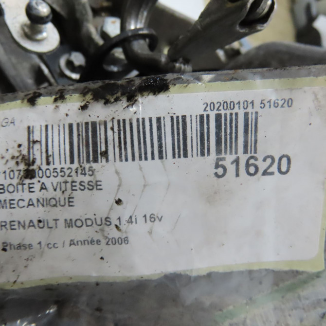Boîte à vitesse mecanique occasion RENAULT MODUS Phase 1 09-2004->12-2007 1.4i 16v 7701723420 6