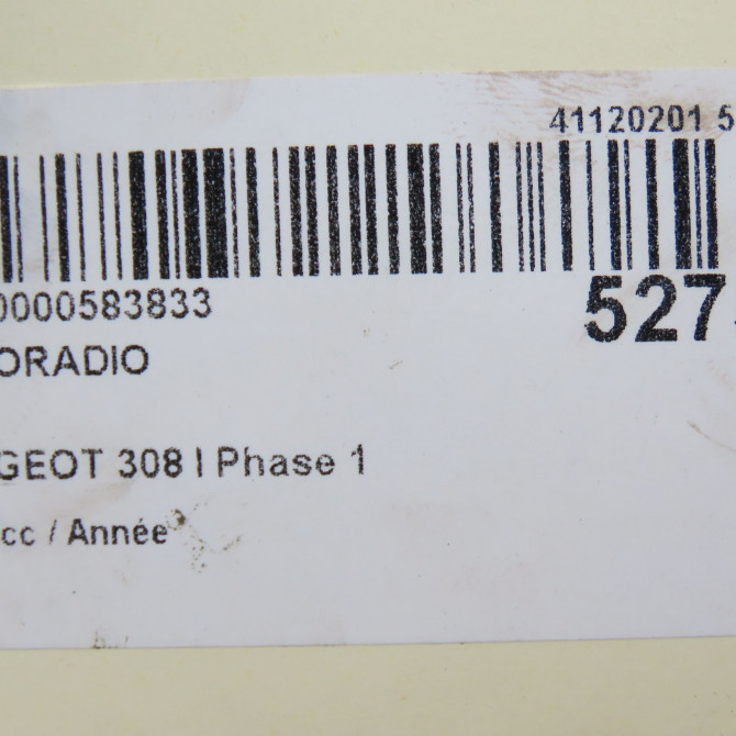 Autoradio occasion PEUGEOT 308 I Phase 1 09-2007->03-2011 1617365280 5