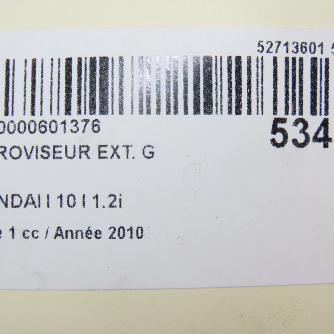 Retroviseur exterieur gauche occasion HYUNDAI I 10 I Phase 1 03-2008->12-2010 1.2i 876100X030 6