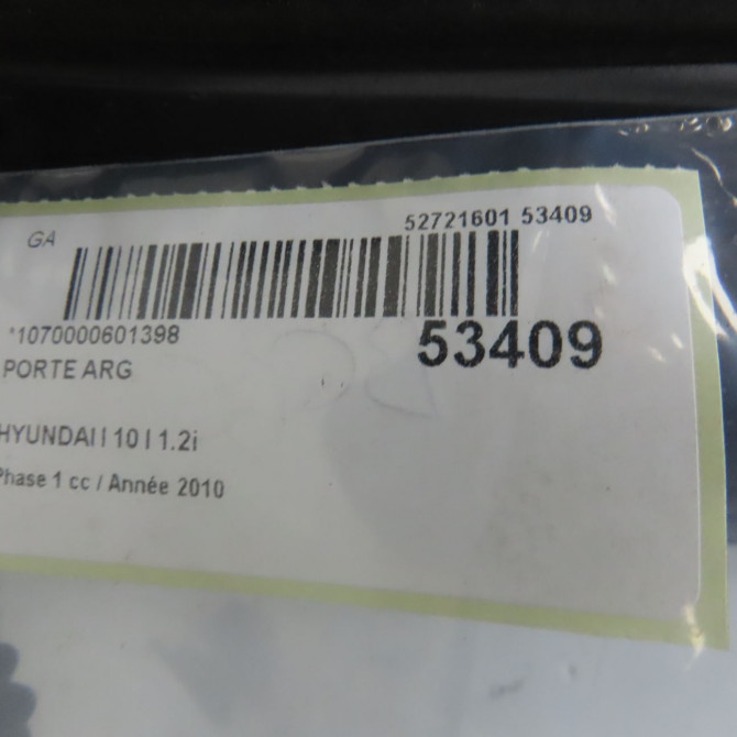 Porte arrière gauche occasion HYUNDAI I 10 I Phase 1 03-2008->12-2010 1.2i 770030X050 7