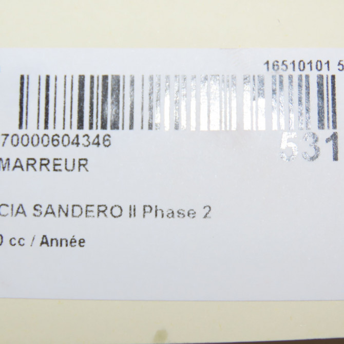 Démarreur occasion DACIA SANDERO II Phase 2 02-2017->... 233004646R 7