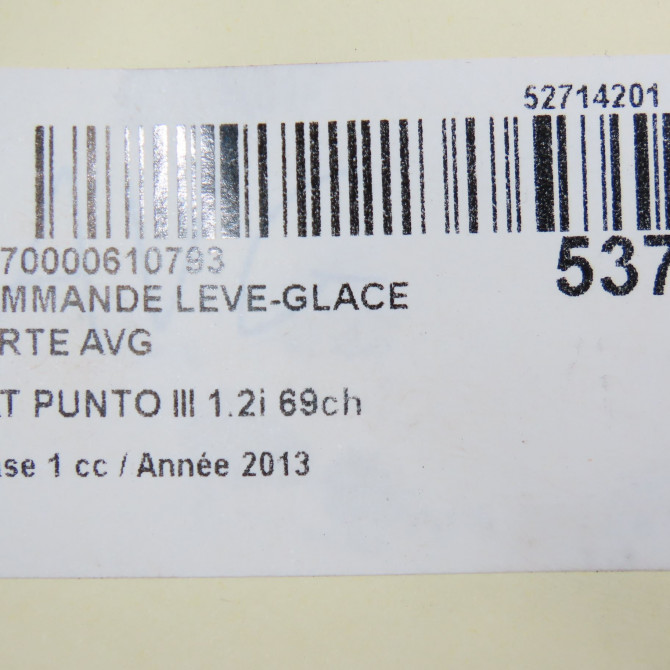Commande lève-glace porte avant gauche occasion FIAT PUNTO III Phase 1 01-2012->... 1.2i 69ch 735500051 5