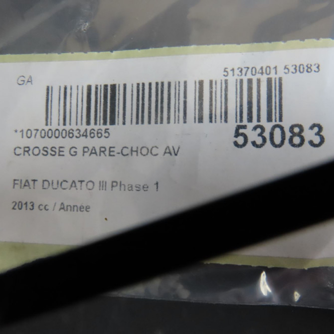 Crosse g pare-choc av occasion FIAT DUCATO III Phase 1 06-2006->10-2014 735423157 6