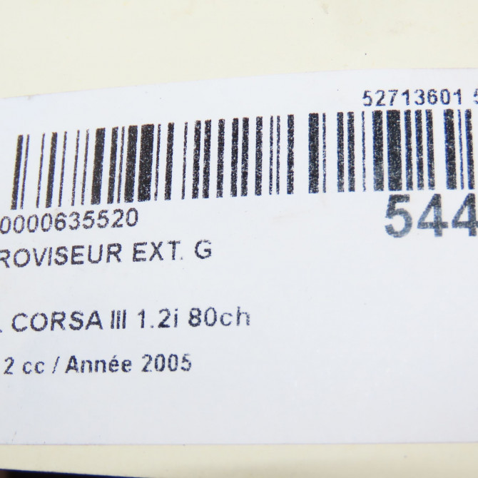 Retroviseur exterieur gauche occasion OPEL CORSA III Phase 2 08-2003->09-2006 1.2i 80ch 24420990 5