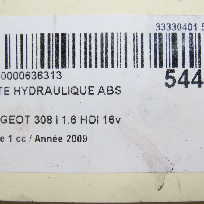 Unité hydraulique ABS occasion PEUGEOT 308 I Phase 1 09-2007->03-2011 1.6 HDI 16v 90ch 4541LF 6