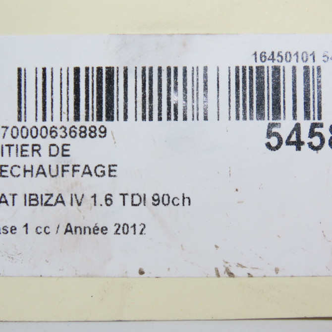 Boitier de préchauffage occasion SEAT IBIZA IV Phase 1 05-2008->01-2012 1.6 TDI 90ch 38907281D 6