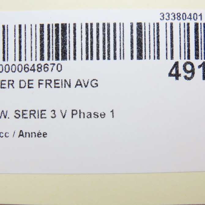 Etrier de frein avant gauche occasion B.M.W. SERIE 3 V Phase 1 03-2005->09-2008 34116773201 7