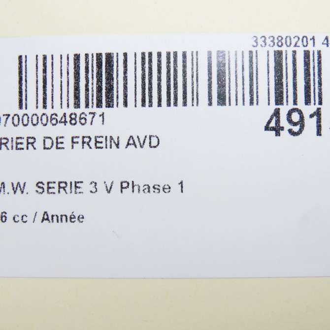 Etrier de frein avant droit occasion B.M.W. SERIE 3 V Phase 1 03-2005->09-2008 34116773202 7