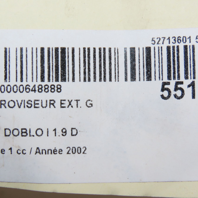 Retroviseur exterieur gauche occasion FIAT DOBLO I Phase 1 03-2001->12-2005 1.9 D 735325159 5