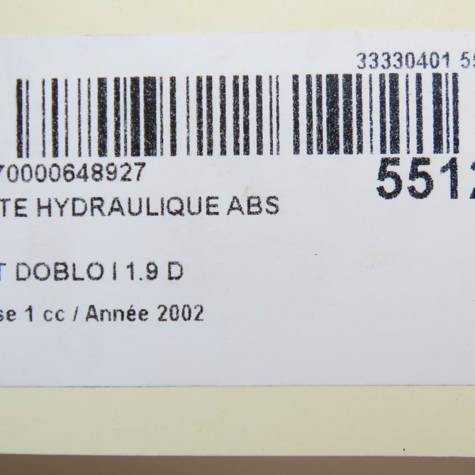 Unité hydraulique ABS occasion FIAT DOBLO I Phase 1 03-2001->12-2005 1.9 D 71718455 6