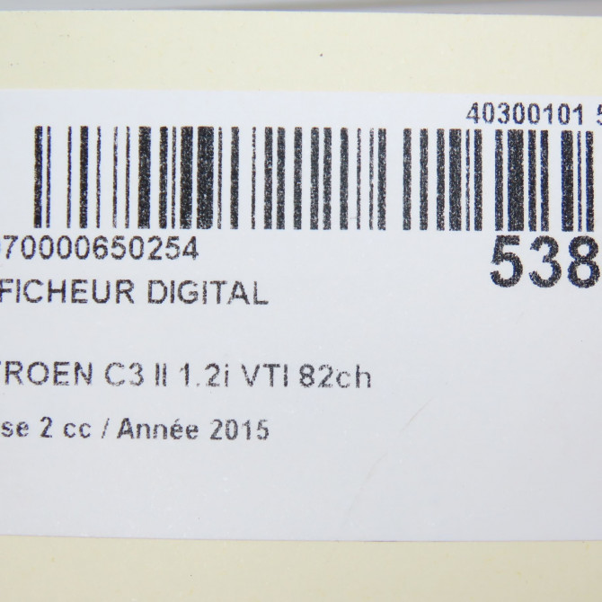 Afficheur digital occasion CITROEN C3 II Phase 2 03-2013->12-2016 1.2i VTI 82ch 6