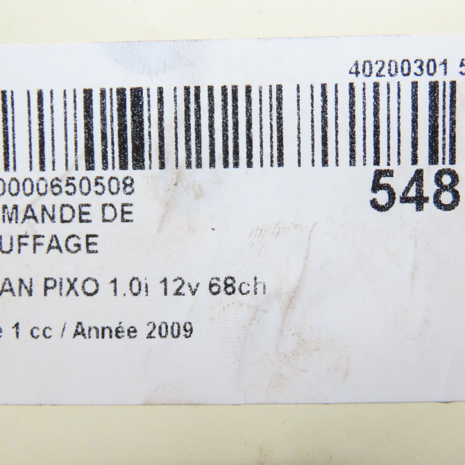 Commande de chauffage occasion NISSAN PIXO Phase 1 05-2009->... 1.0i 12v 68ch 275114A00K 5