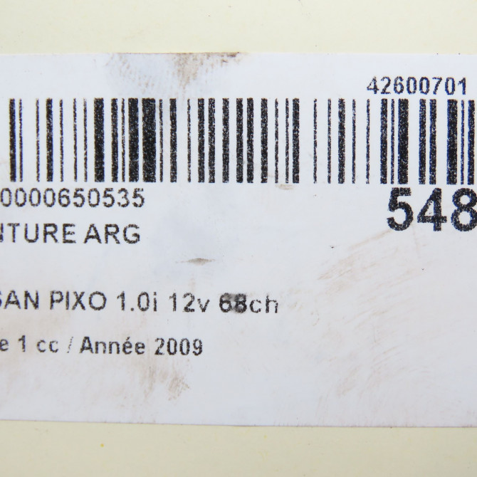 Ceinture arrière gauche occasion NISSAN PIXO Phase 1 05-2009->... 1.0i 12v 68ch 888254A00D 5