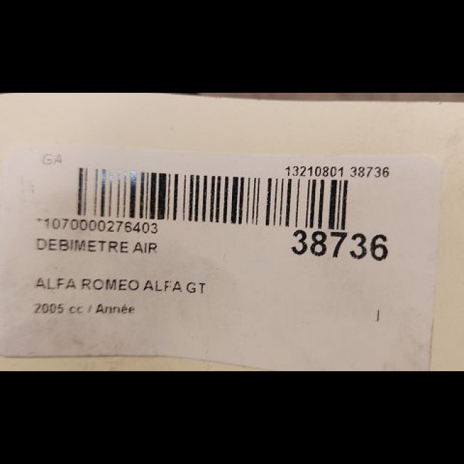 Debimetre air occasion ALFA ROMEO ALFA GT Phase 1 03-2004->12-2010 46811122 3
